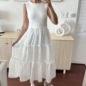 NWT Ted Baker Dress Womens US 6‎ Slip Midi Tiered Fit & Flare Elegant Old Money